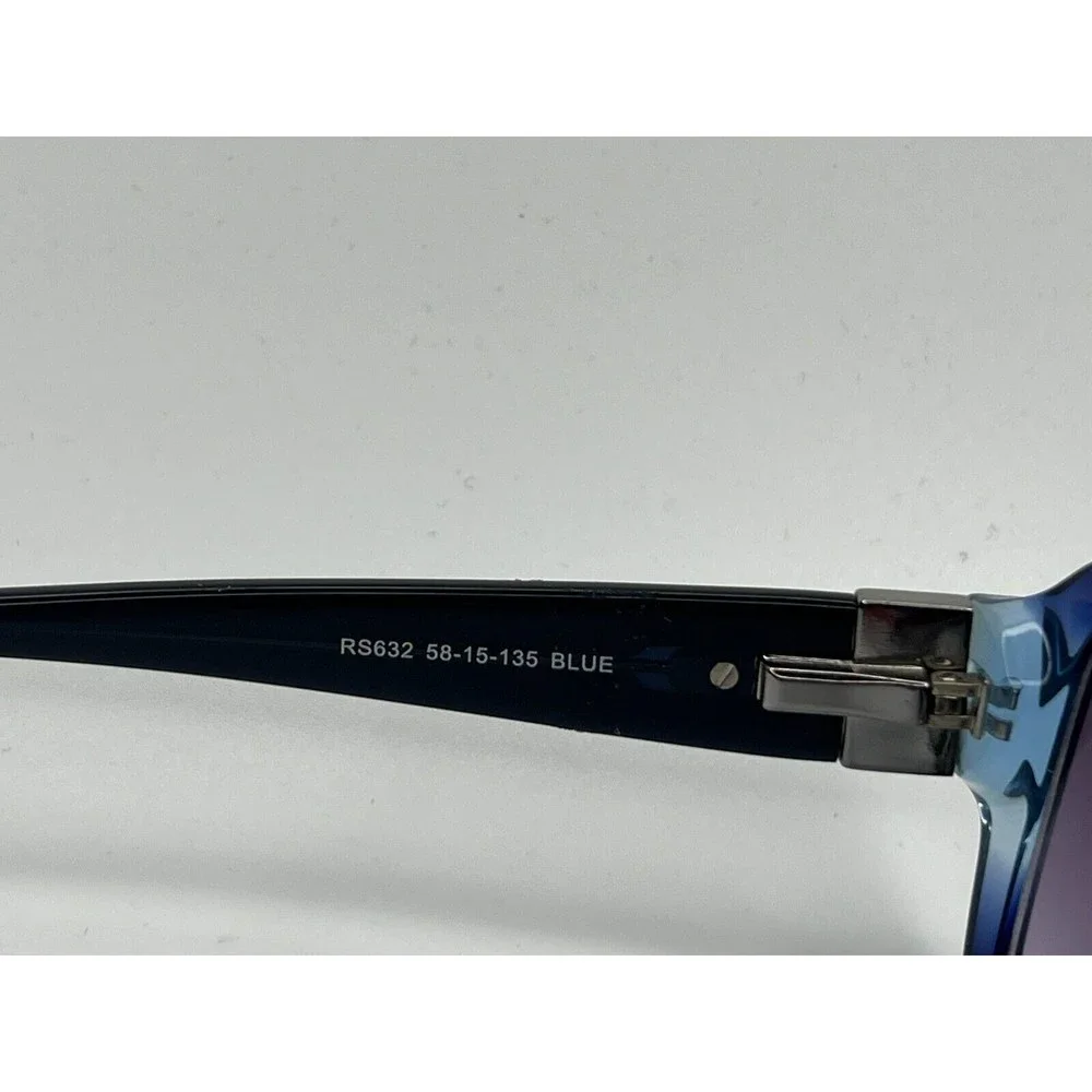 Runway Sunwear Sunglasses RS632 Blue Square Oversized Frames 58[]15 135 mm - Picture 9 of 11